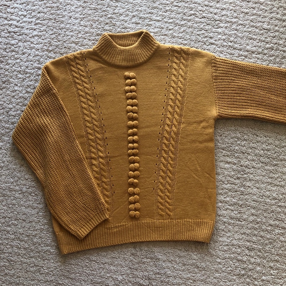 mustard yellow sweater